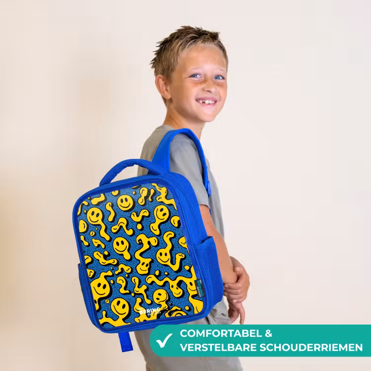 Rugzak kind - blauw - Smiley - Blauw - Geel — 4