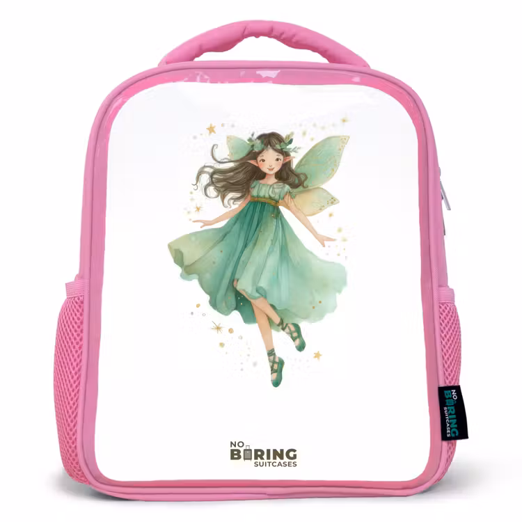 Rugzak kind - roze - Zwevende groene elf — 1