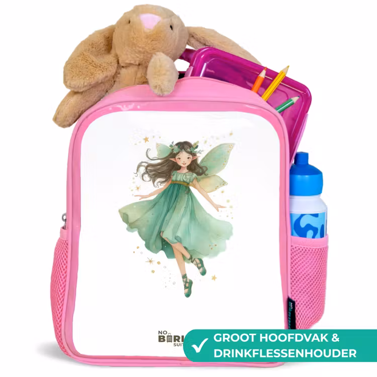 Rugzak kind - roze - Zwevende groene elf — 2