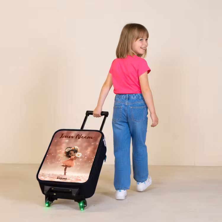 Kinderkoffer met naam - Fee met madeliefjes — 2
