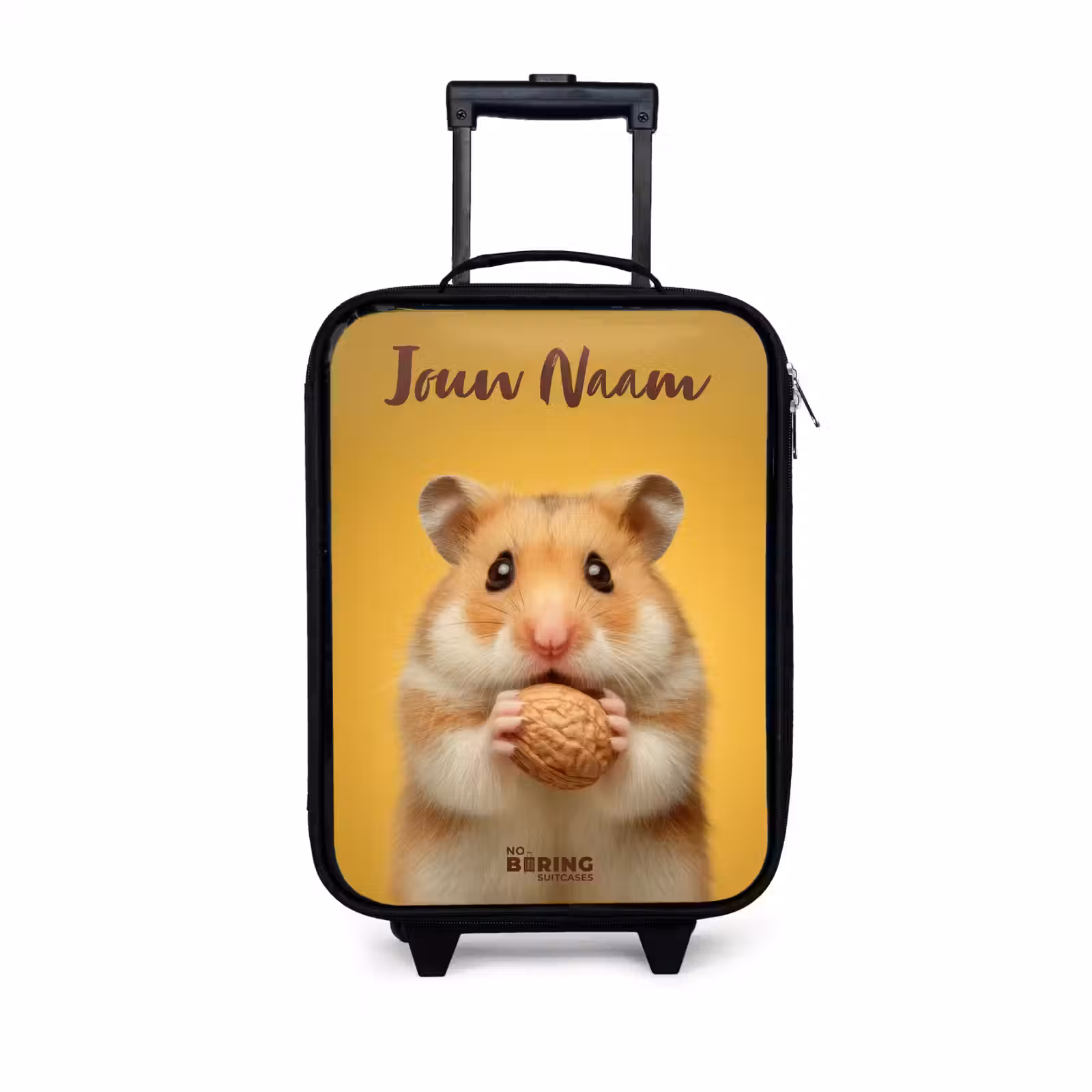 Kinderkoffer met naam - Hamster - Walnoot - Dier — 1