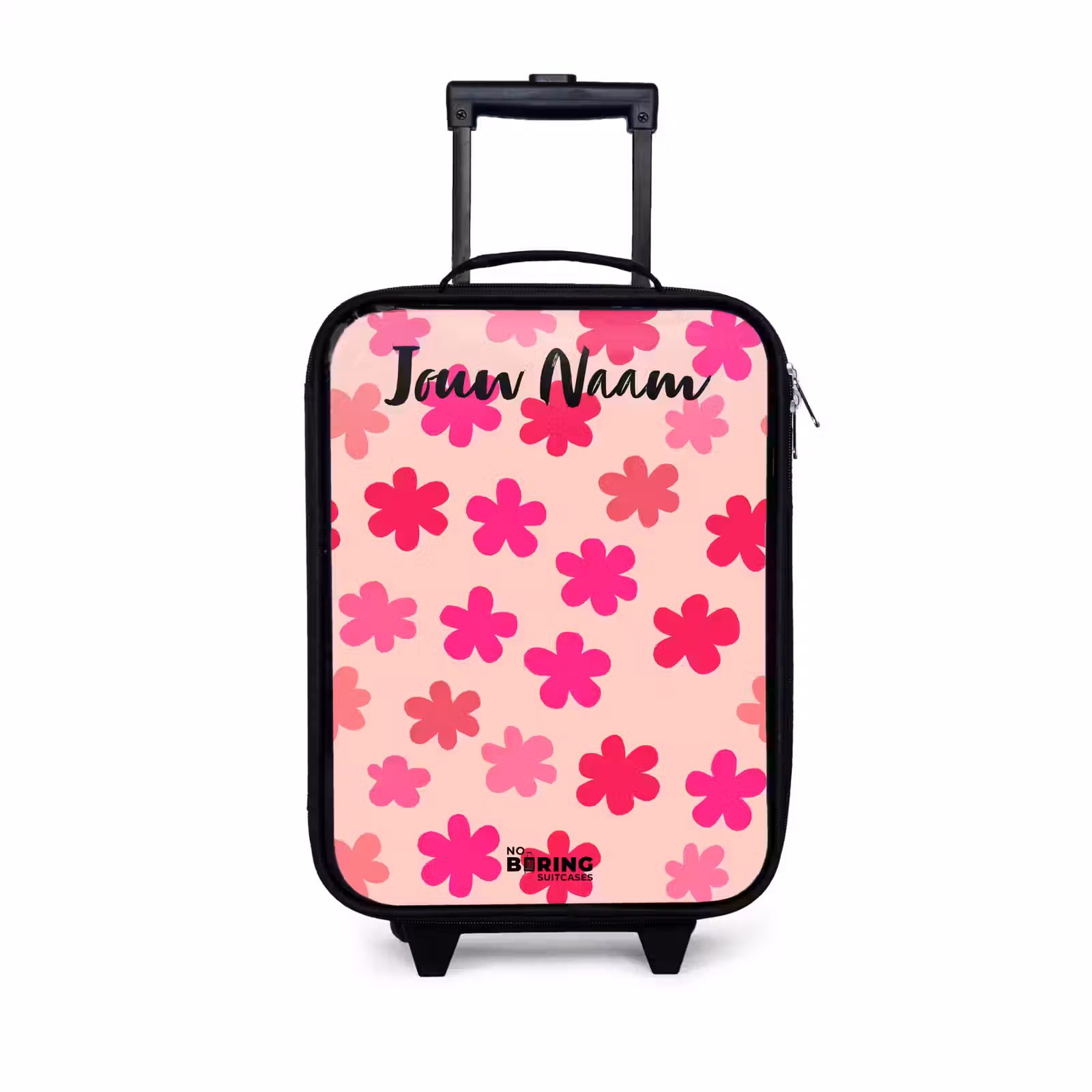Kinderkoffer met naam - Bloemen - Patroon - Roze — 1