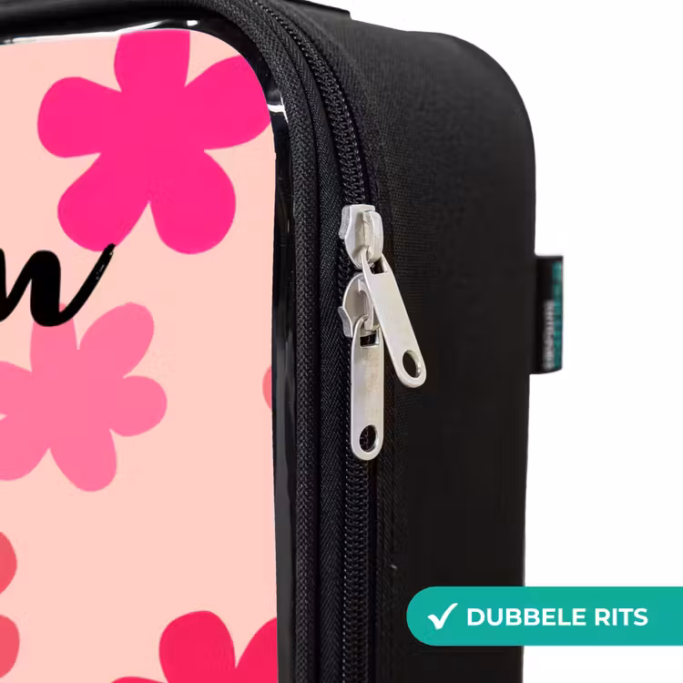 Kinderkoffer met naam - Bloemen - Patroon - Roze — 6