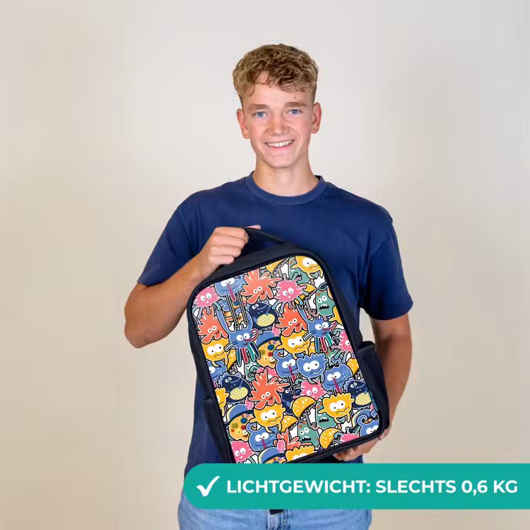 Kinderrugzak - Zwart - Beestjes met Grote Oogjes — 2