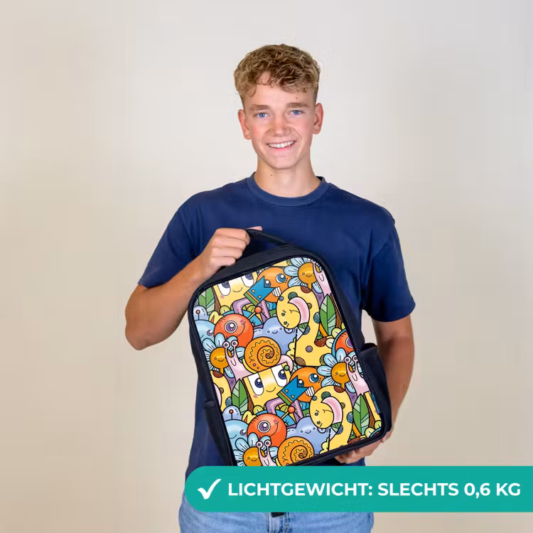 Kinderrugzak - Zwart - Monster met Stippen — 2
