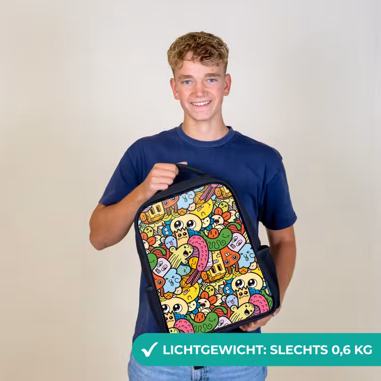 Kinderrugzak - Zwart - Schattige Beestjes in Stad — 2