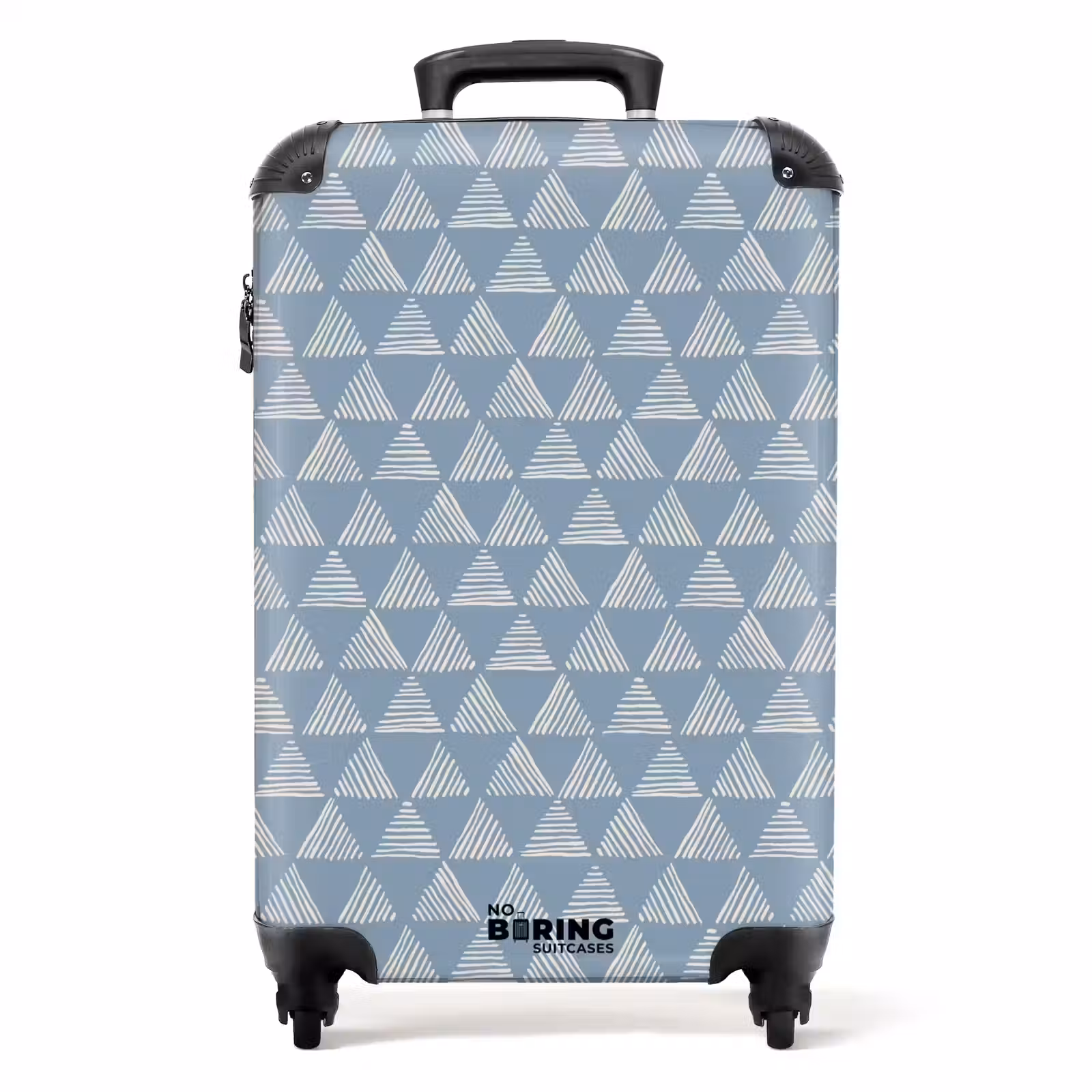Koffer - Blauw driehoeken patroon — 1
