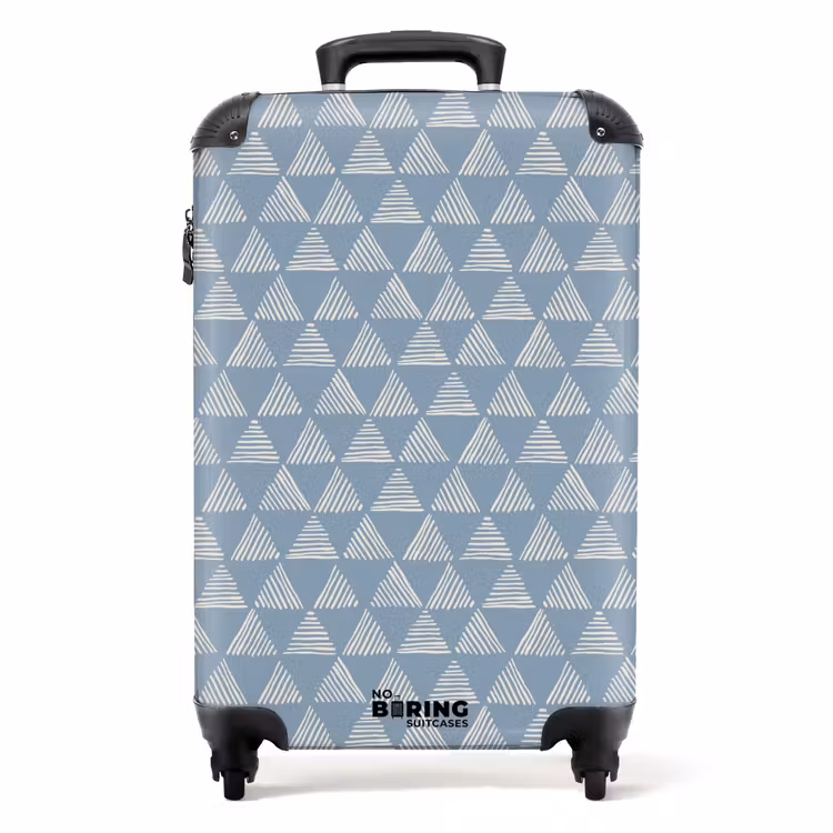 Koffer - Blauw driehoeken patroon — 1