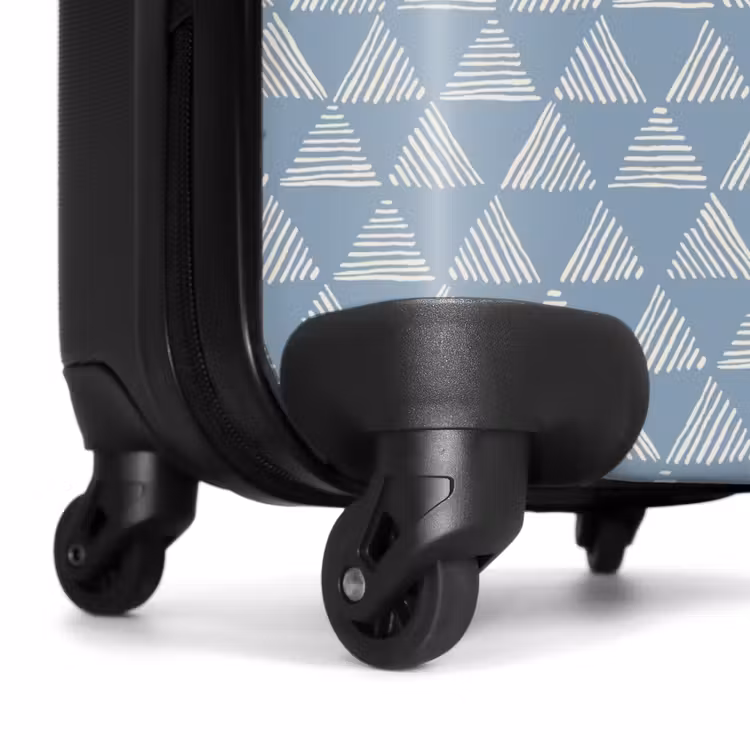 Koffer - Blauw driehoeken patroon — 6