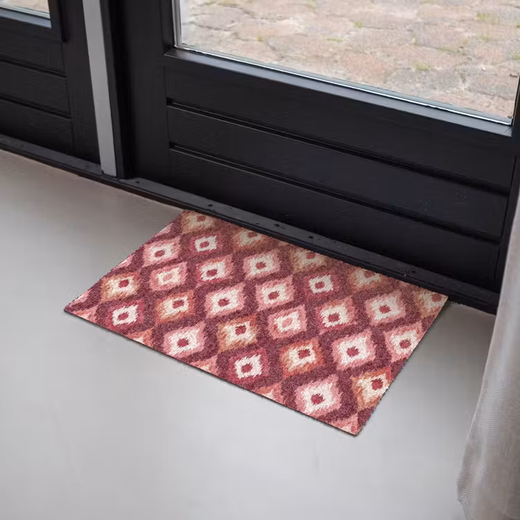 Deurmat - Diamantvormen - Roze - Patroon - Textuur — 2