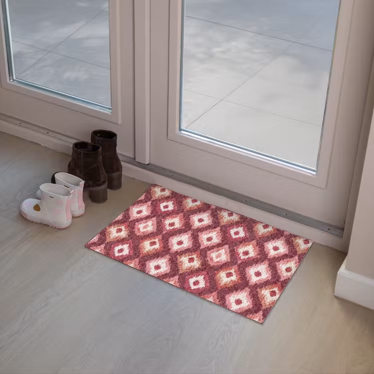 Deurmat - Diamantvormen - Roze - Patroon - Textuur — 8