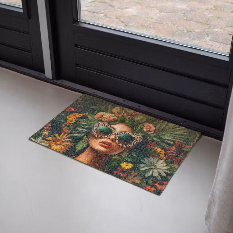 Deurmat - Vrouw - Panterprint - Jungle - Natuur - Luxe — 2
