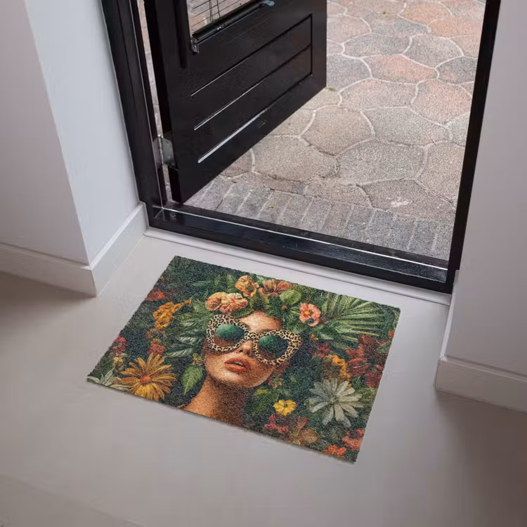 Deurmat - Vrouw - Panterprint - Jungle - Natuur - Luxe — 4