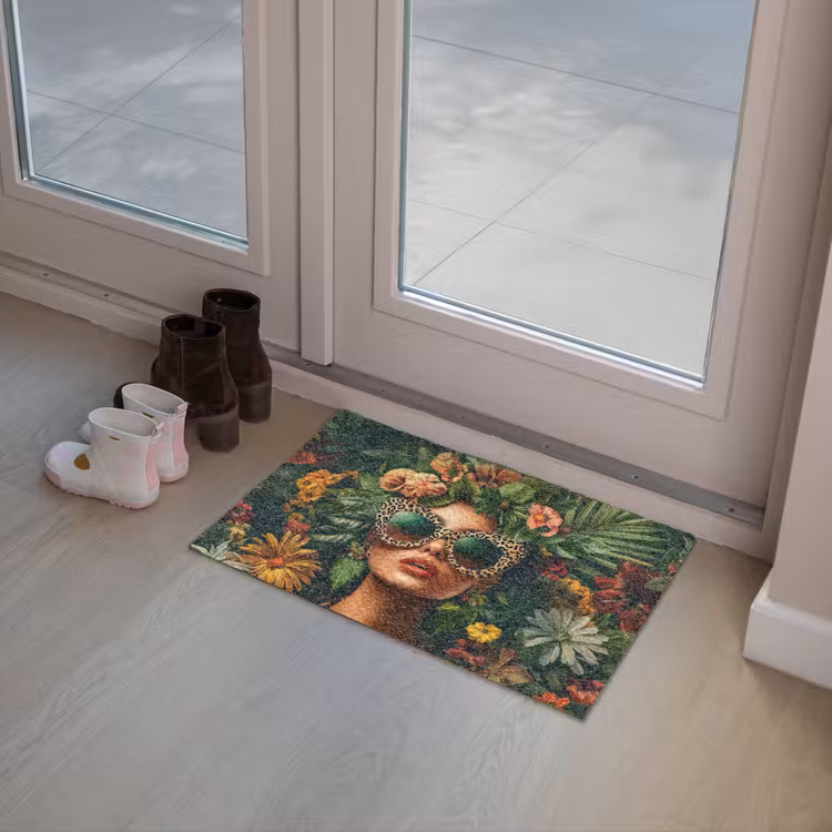 Deurmat - Vrouw - Panterprint - Jungle - Natuur - Luxe — 8