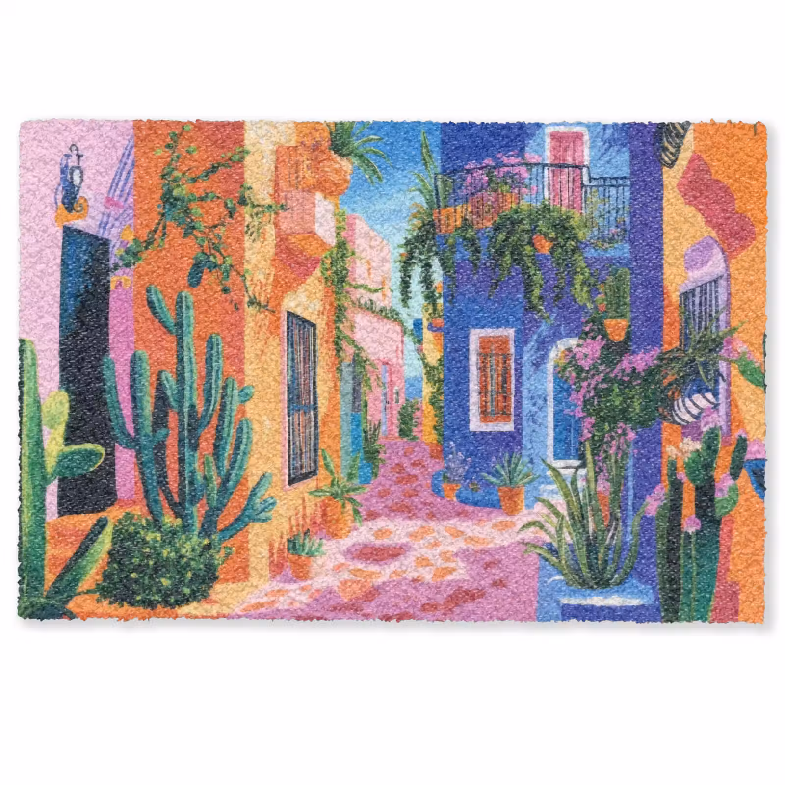 Deurmat - Geel - Blauw - Oranje - Huis — 1