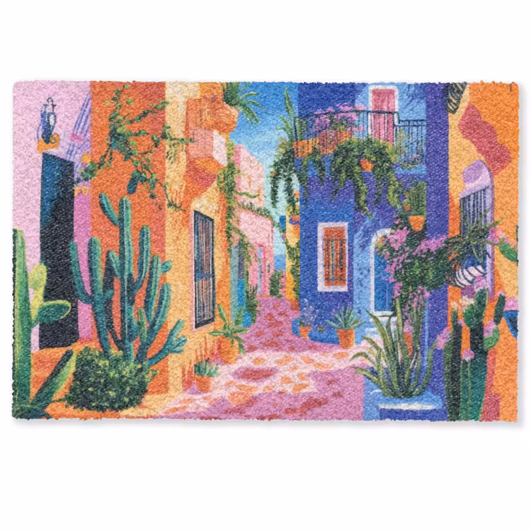 Deurmat - Geel - Blauw - Oranje - Huis — 1