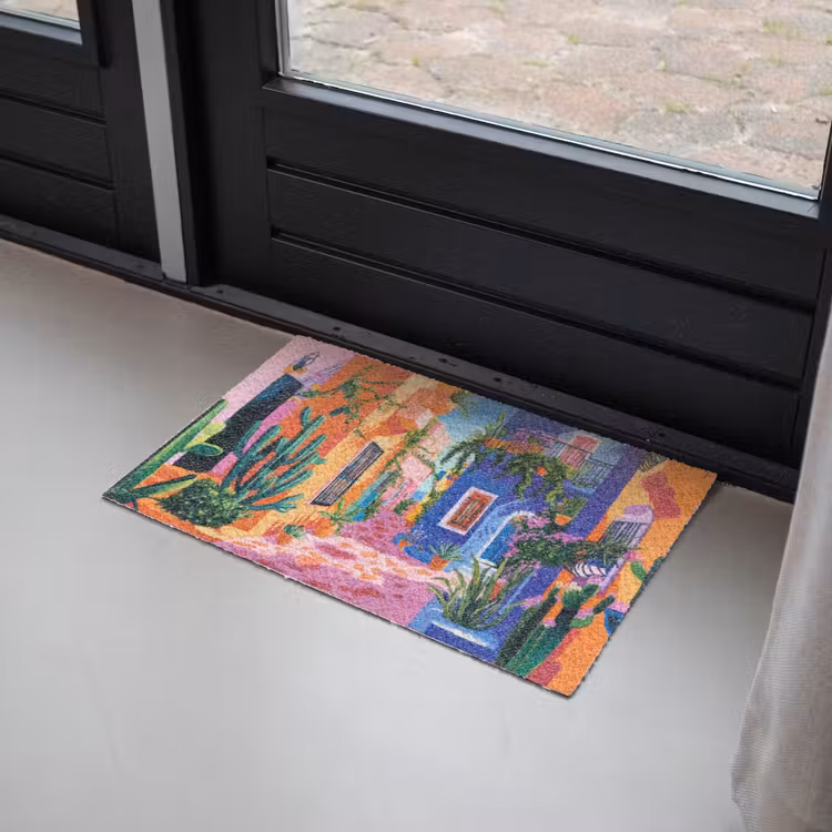 Deurmat - Geel - Blauw - Oranje - Huis — 2
