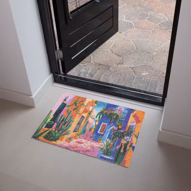 Deurmat - Geel - Blauw - Oranje - Huis — 4