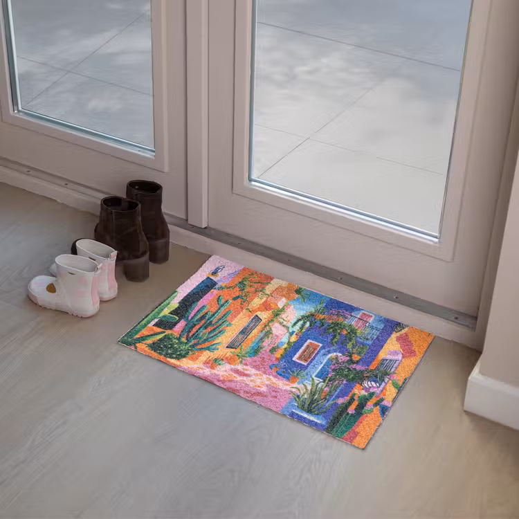Deurmat - Geel - Blauw - Oranje - Huis — 8
