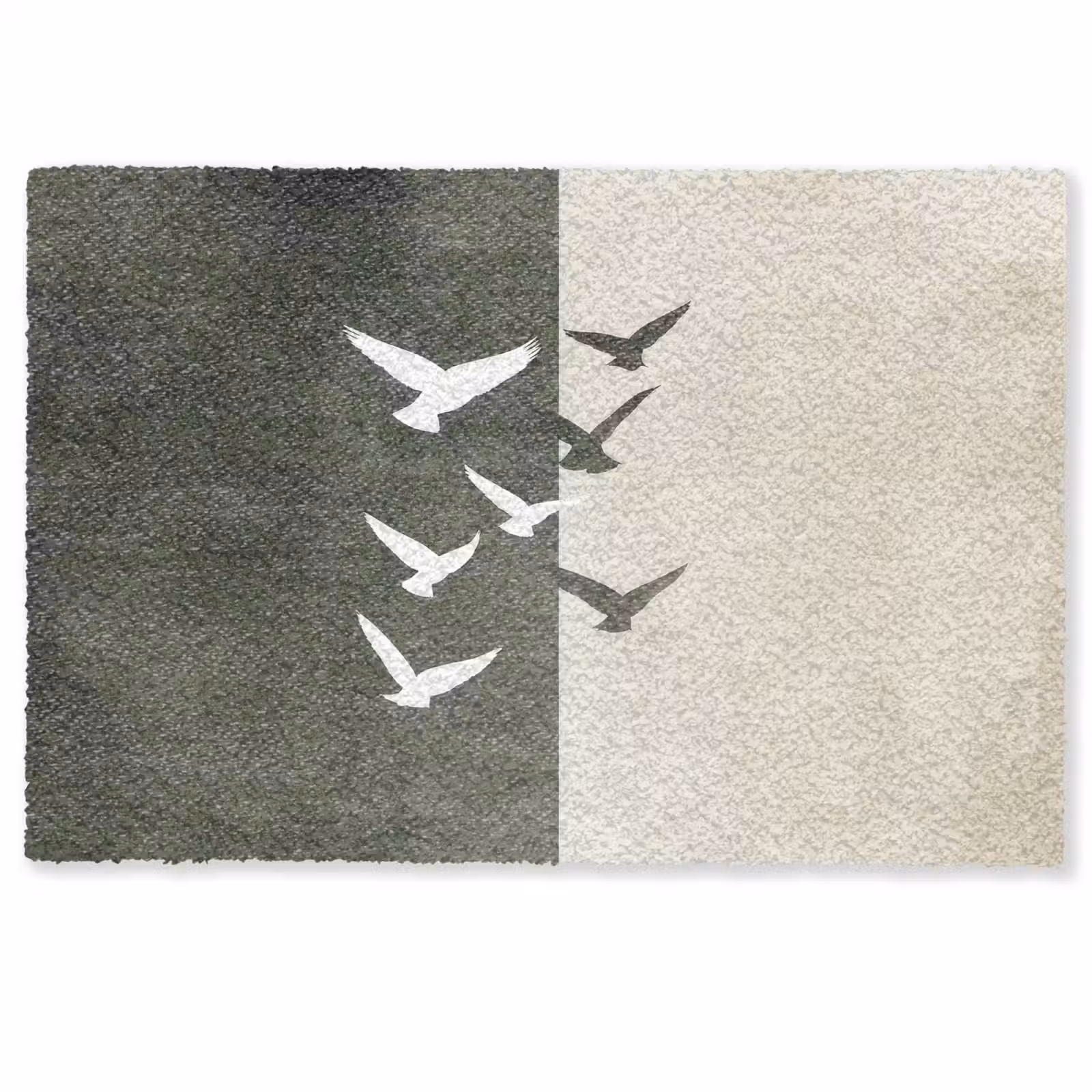 Deurmat - Japandi - Vogel - Groen — 1