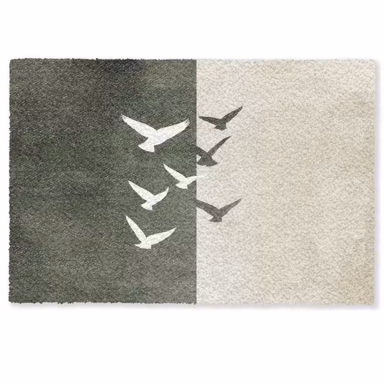 Deurmat - Japandi - Vogel - Groen — 1