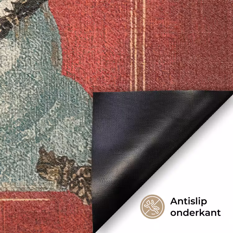 Deurmat - Klassiek - Kerstgroet - Sneeuwpop - Rood — 6