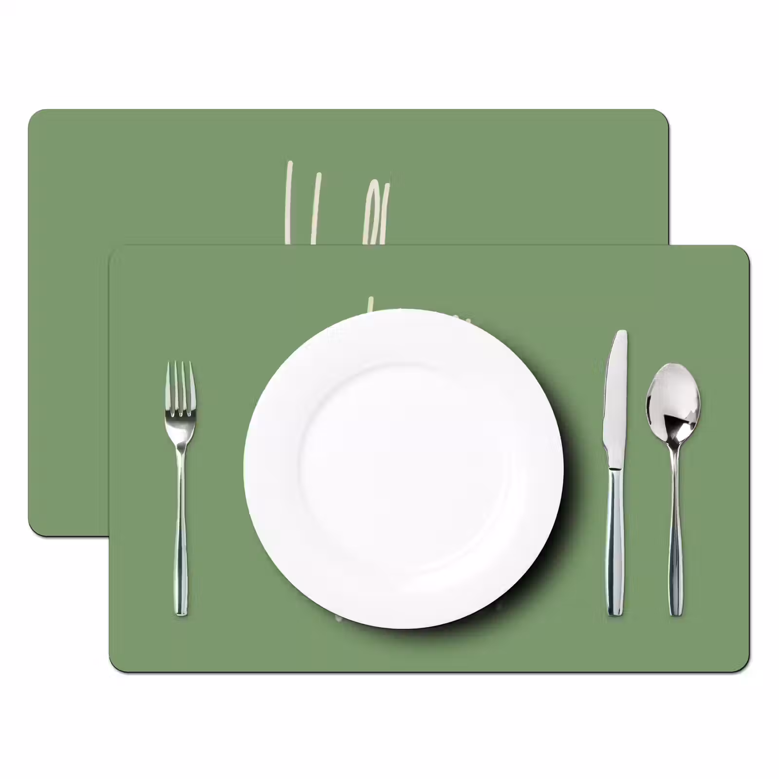 Placemat - 6 stuks - Quotes - Hello winter - Groen - Kerstmis - December — 1