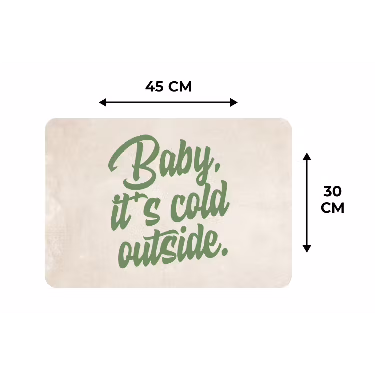 Placemat - 6 stuks - Quotes - Kerst - Baby it's cold outside - Groen - Feestdagen — 2