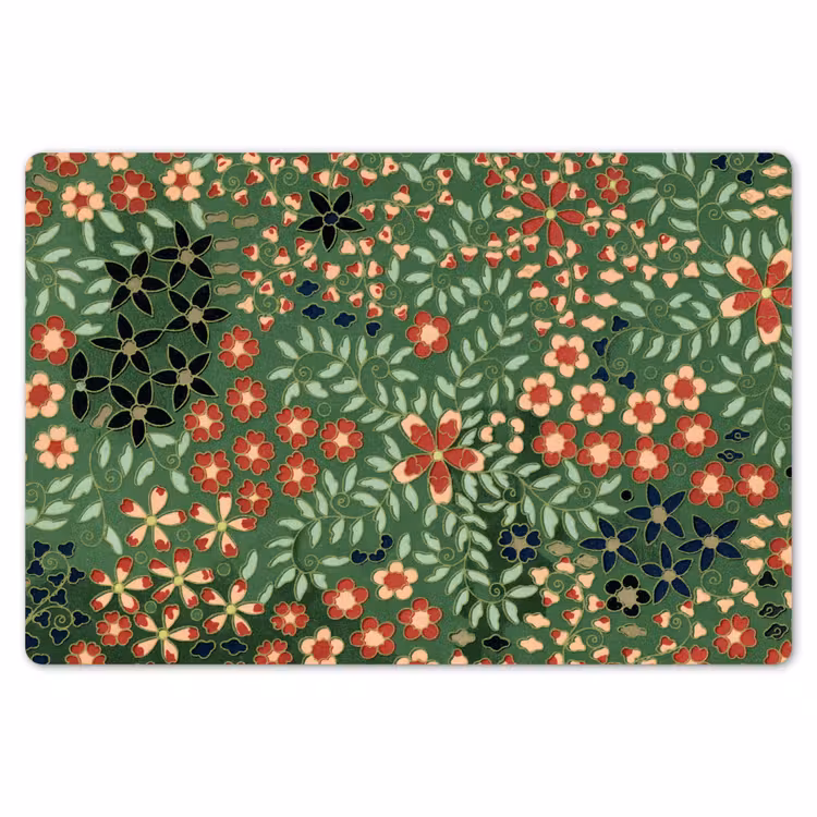 Placemat - 6 stuks - Bloemen - Groen - Kerstmis - Rood - Feestdagen — 6