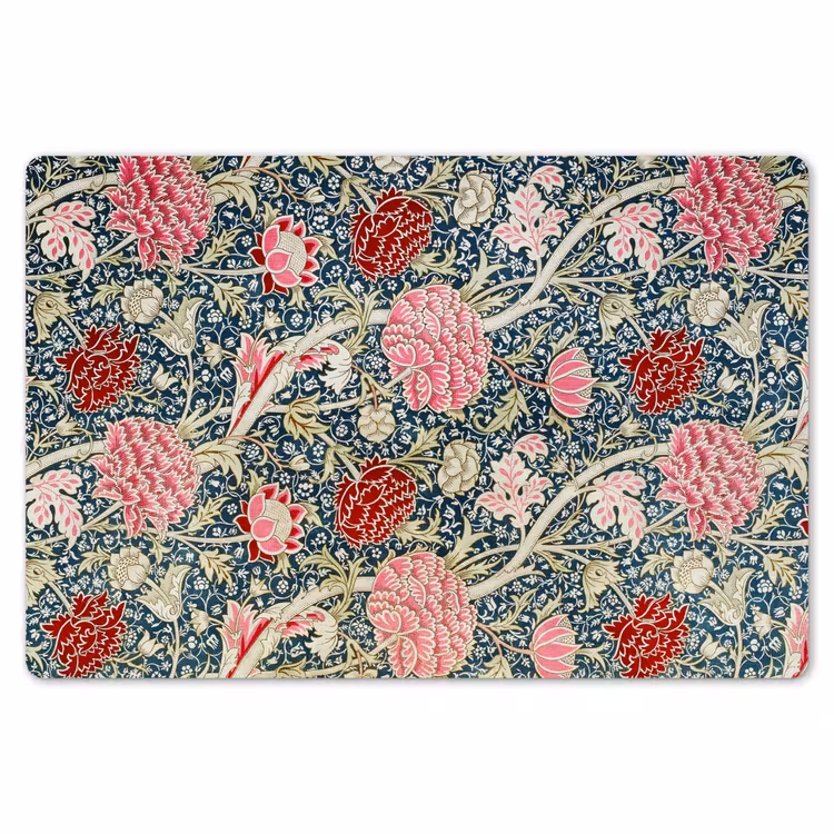 Placemat - 6 stuks - Bloemen - Rood - Kerst - Roze — 6