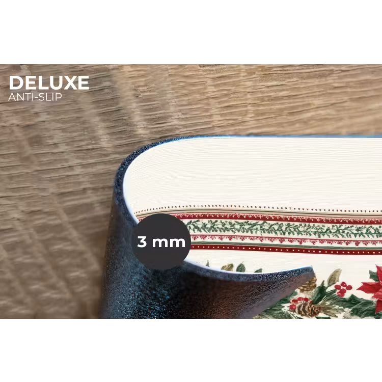 Placemat - 6 stuks - Kerststrook - Poinsettia - Rood - Groen — 4