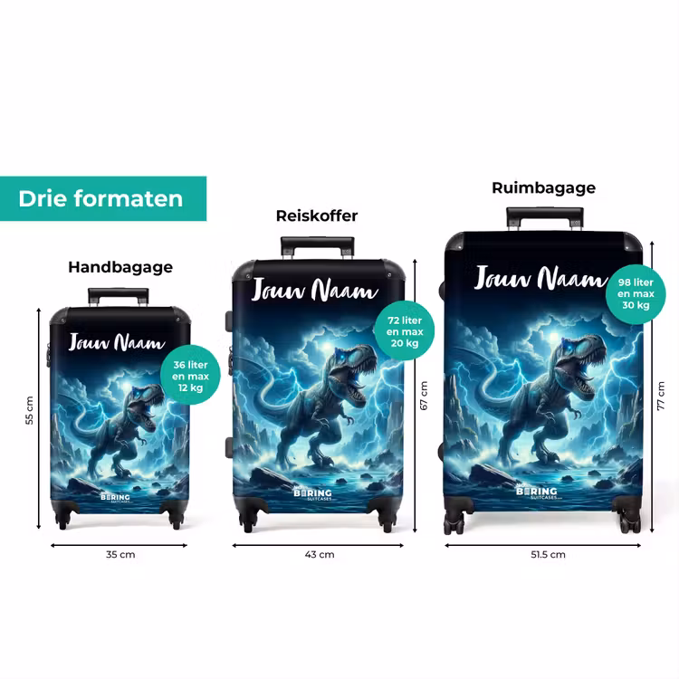Koffer met naam - Donderslagdino — 3