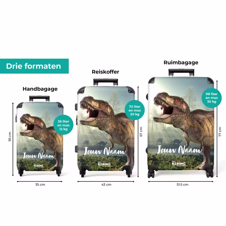 Koffer met naam - Thijs Tyrannosaurus — 3