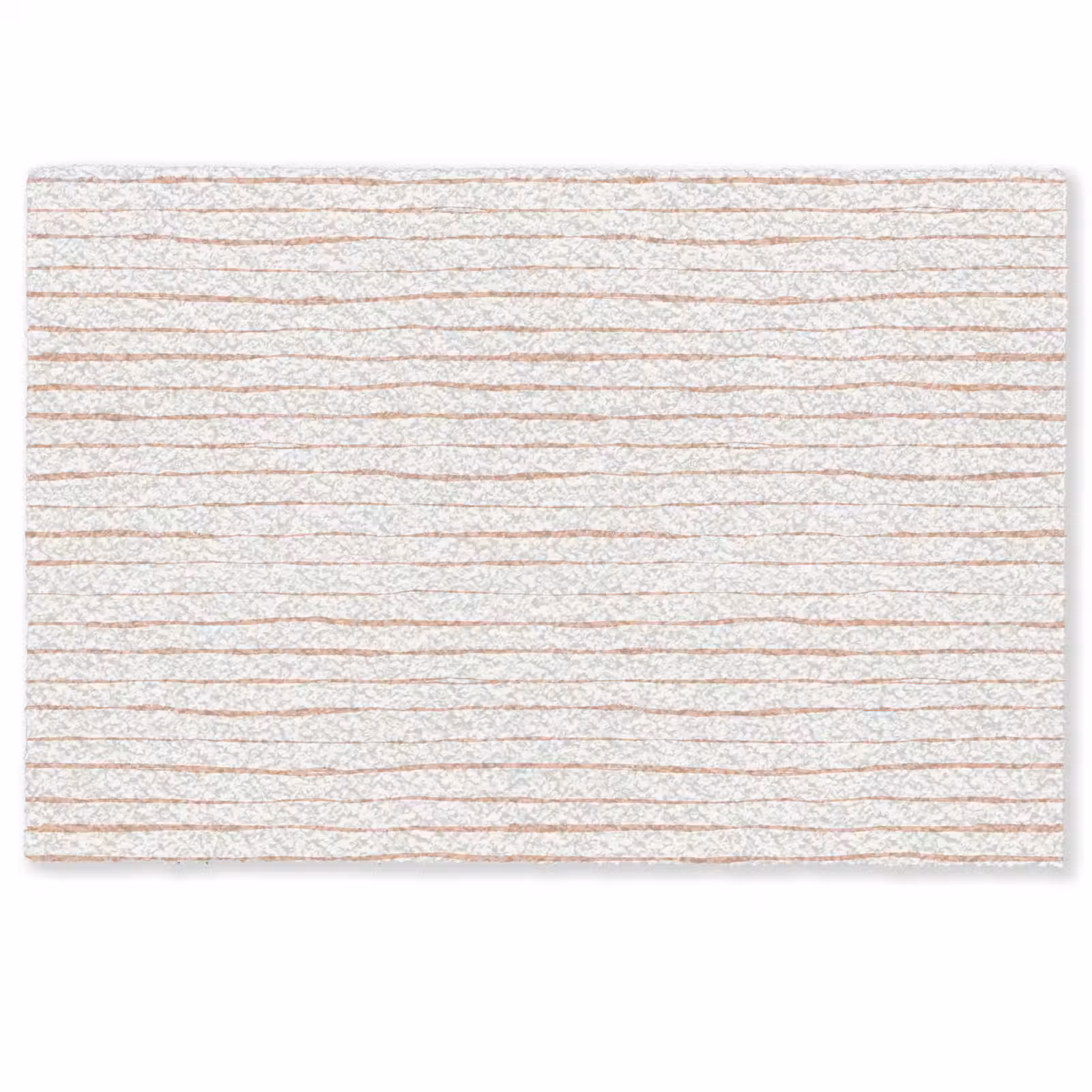 Deurmat - Terracotta - Strepen - Wit — 1