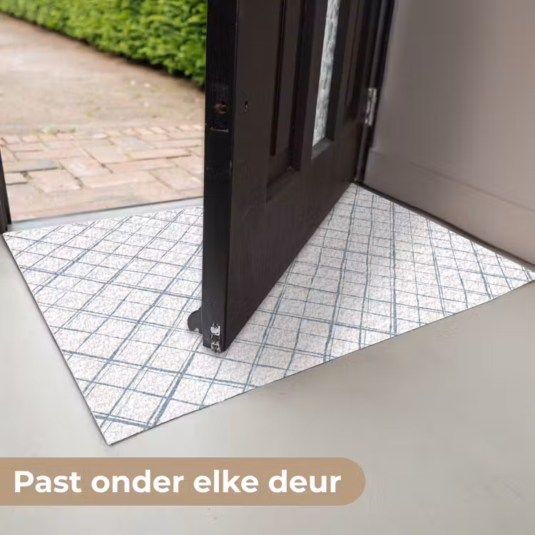 Deurmat - Raster - Blauw - Patroon — 7