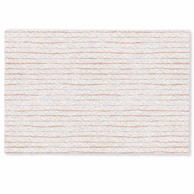 Deurmat - Terracotta - Strepen - Wit — 1