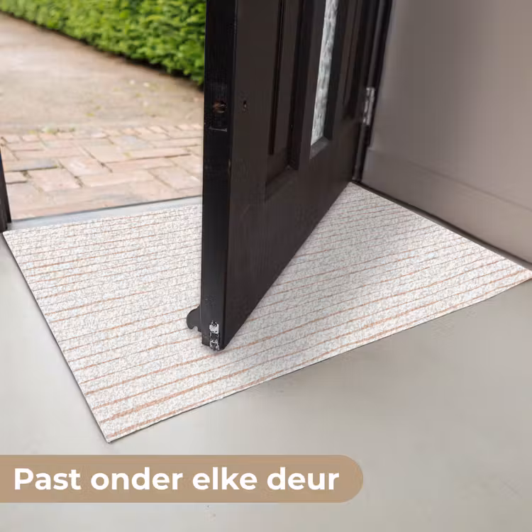 Deurmat - Terracotta - Strepen - Wit — 7