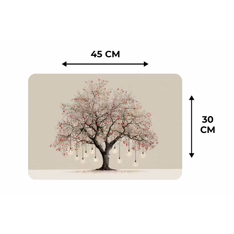 Placemat - 6 stuks - Lichtboom - Winter - Kerst - Meerkleurig — 3