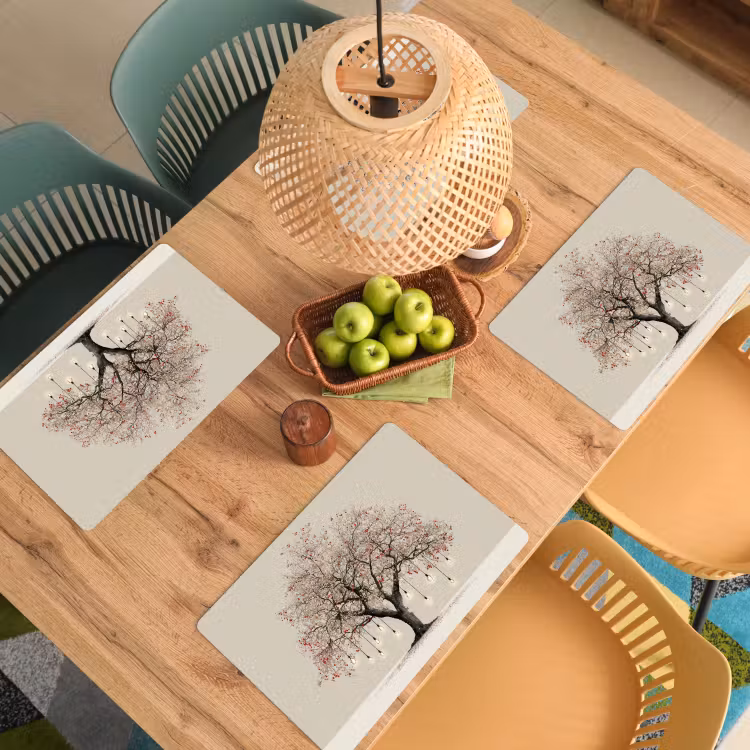 Placemat - 6 stuks - Lichtboom - Winter - Kerst - Meerkleurig — 6