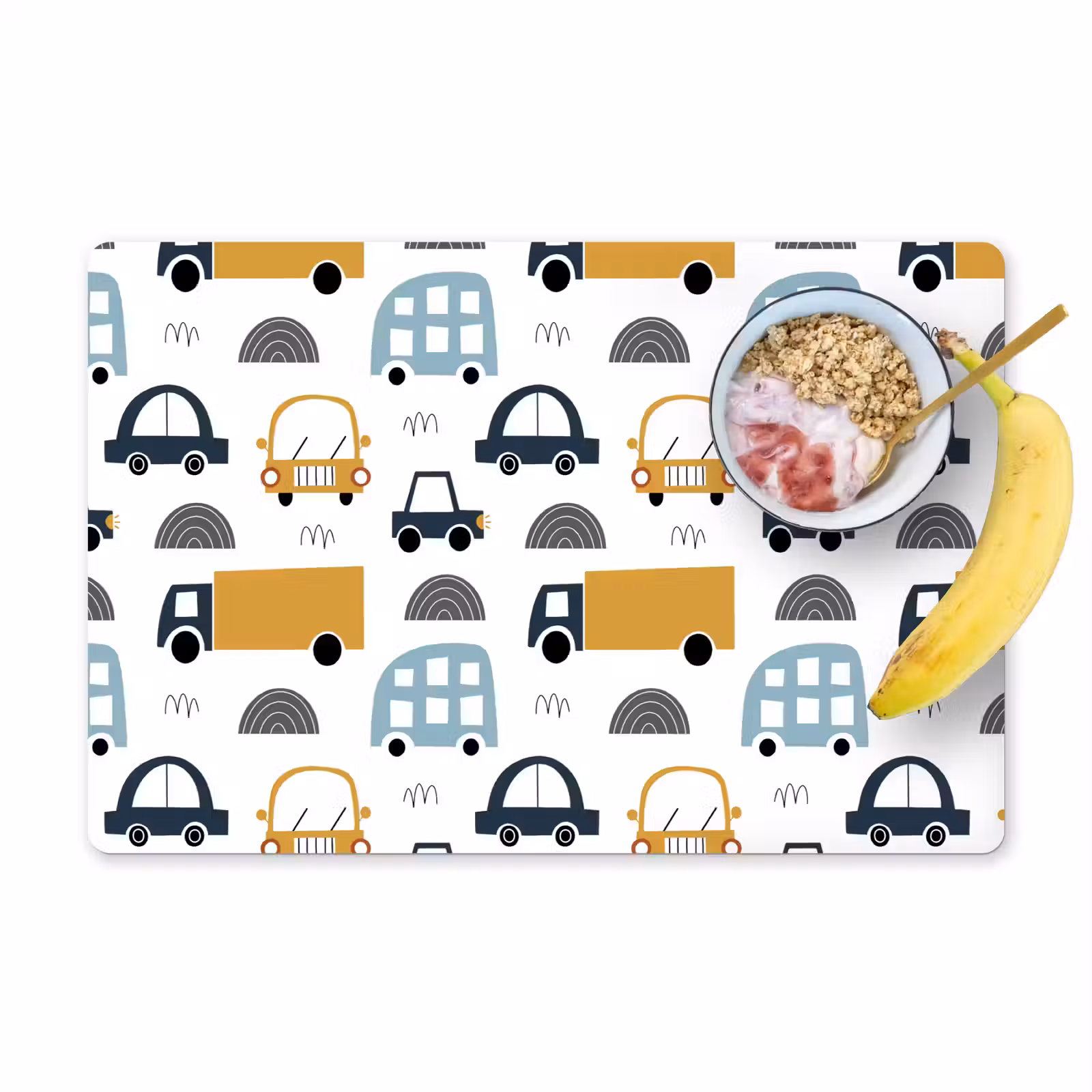 Placemat - 6 stuks - Auto - Kinderen - Vrachtwagen - Patroon — 1