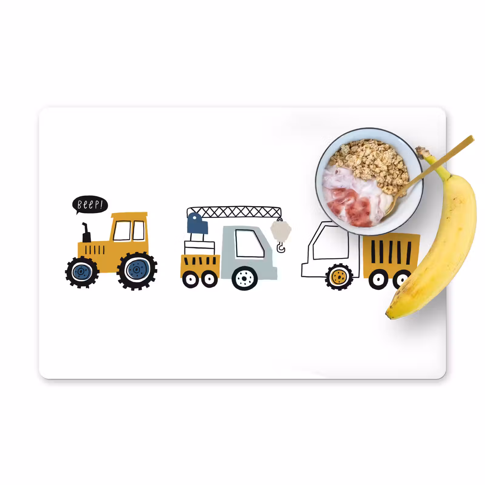 Placemat - 6 stuks - Voertuigen - Kinderen - Jongens - Tractor — 1