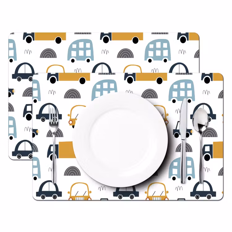 Placemat - 6 stuks - Auto - Kinderen - Vrachtwagen - Patroon — 2