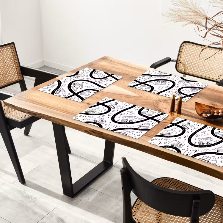 Placemat - 6 stuks - Kinderen - Graafmachine - Tractor — 5