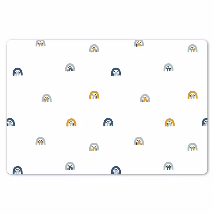 Placemat - 6 stuks - Regenboog - Pastel - Blauw - Patroon — 7