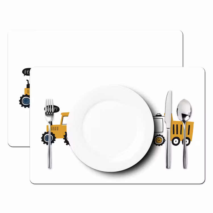 Placemat - 6 stuks - Voertuigen - Kinderen - Jongens - Tractor — 2