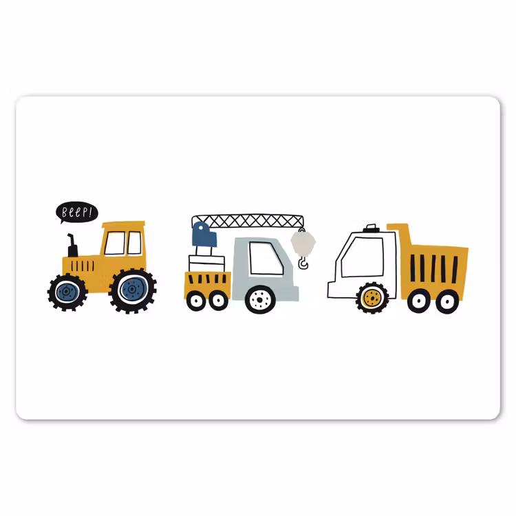 Placemat - 6 stuks - Voertuigen - Kinderen - Jongens - Tractor — 7