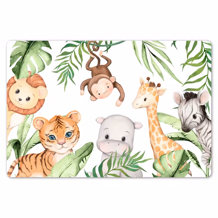 Placemat - 6 stuks - Dieren - Jungle - Kind - Watercolor — 7