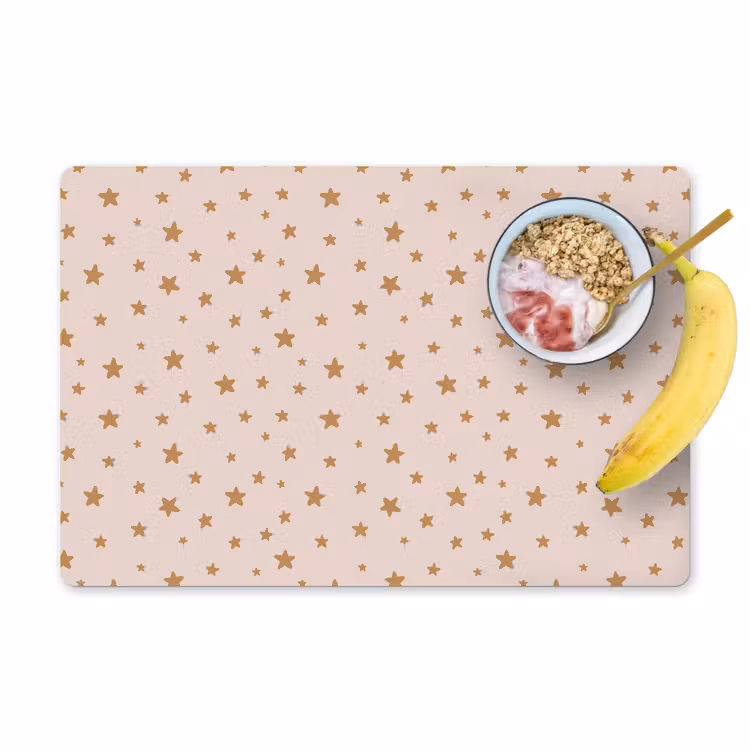 Placemat - 6 stuks - Sterren - Beige - Patronen - Kind — 1