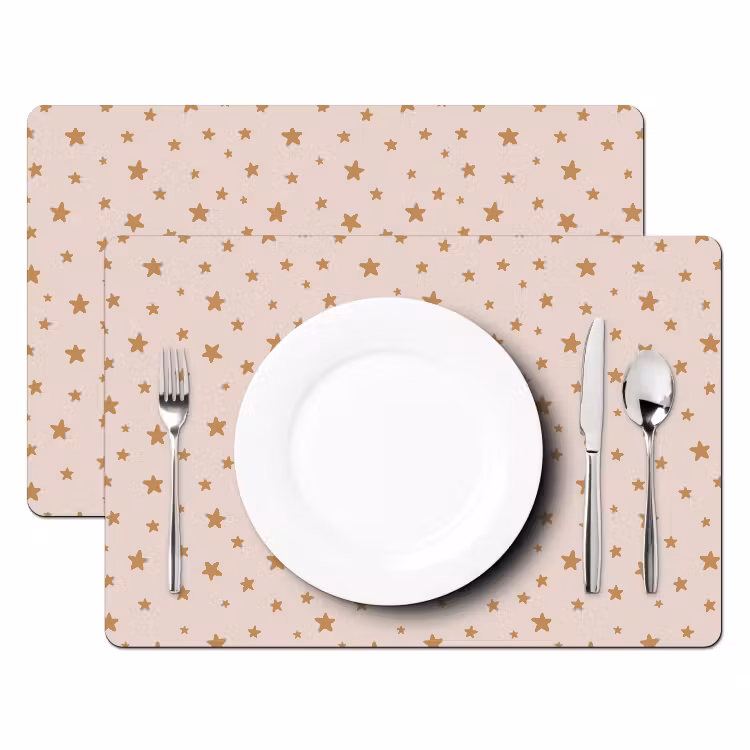 Placemat - 6 stuks - Sterren - Beige - Patronen - Kind — 2