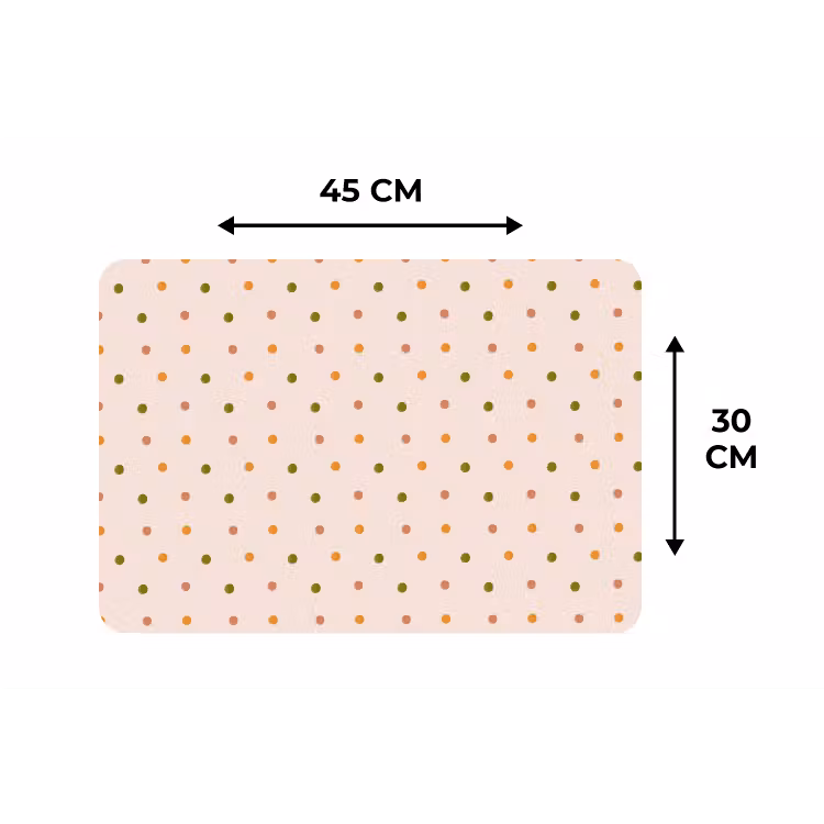 Placemat - 6 stuks - Stippen - Beige - Patronen - Kind — 3